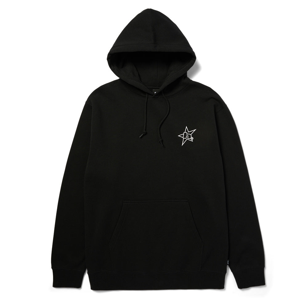 HUF H STAR LOGO HOODIE BLACK