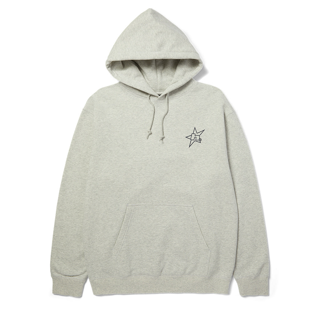 HUF H STAR LOGO HOODIE GREY