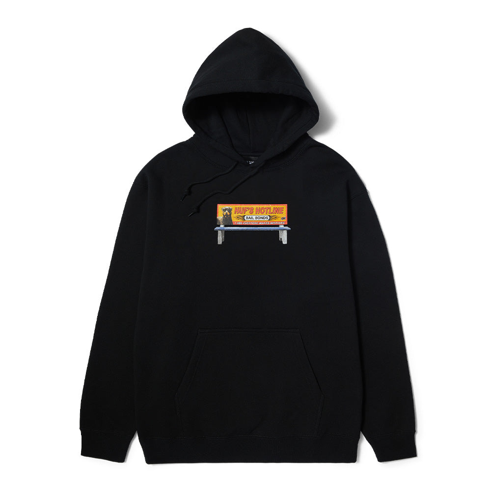 HUF BAIL BONDS PO HOODIE BLACK