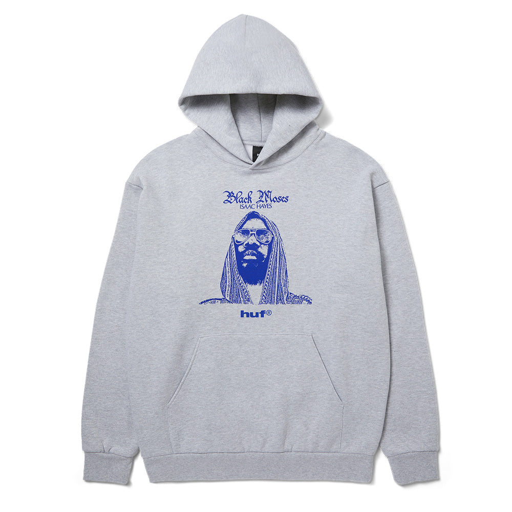 HUF X ISAAC HAYES BLACK MOSES HEAVYWEIGHT HOODIE
