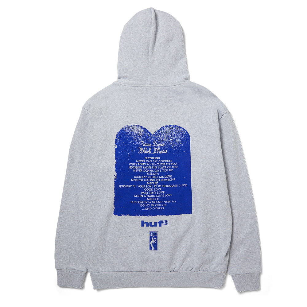HUF X ISAAC HAYES BLACK MOSES HEAVYWEIGHT HOODIE