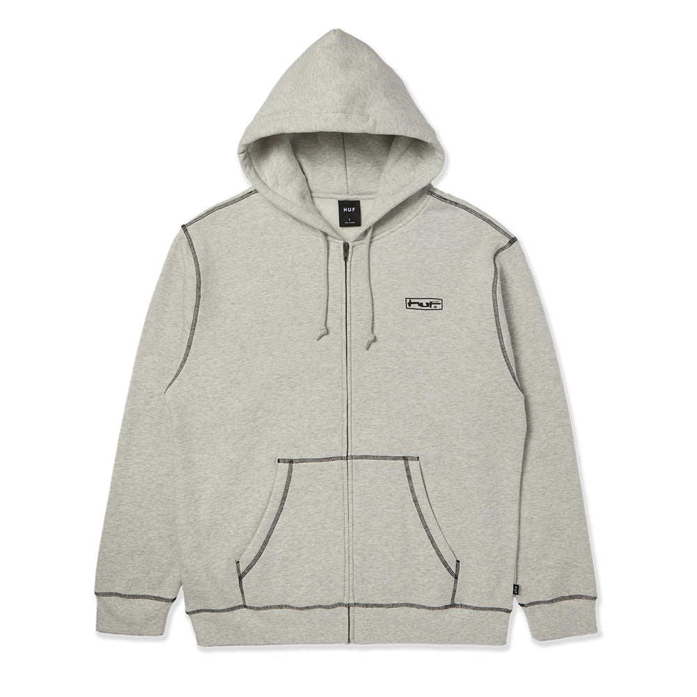 HUF STRETCH FZ HOODIE GREY