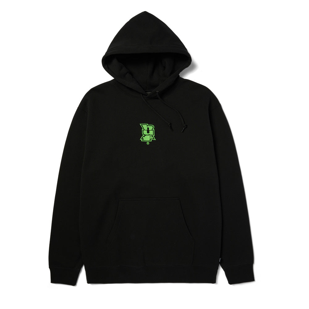 HUF MEGABLAST EMBROIDERED HOODIE BLACK
