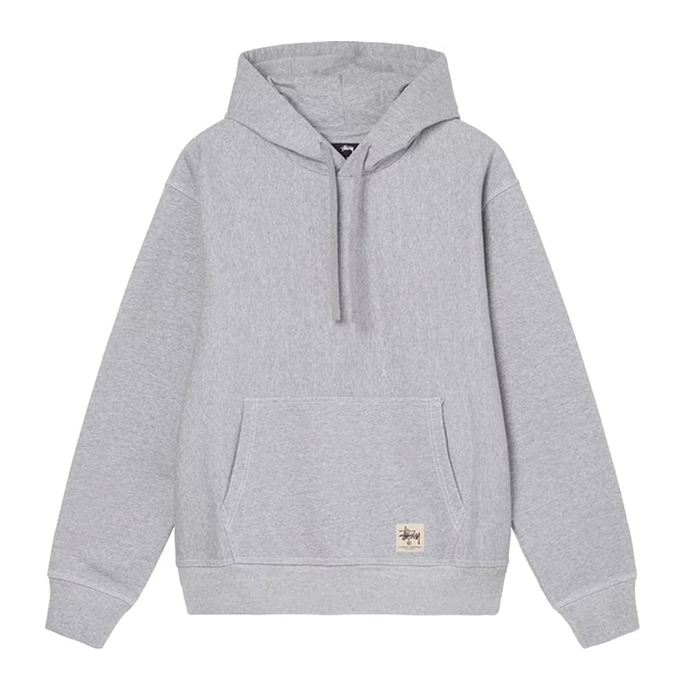 STUSSY CONTRAST STITCH LABEL HOOD GREY
