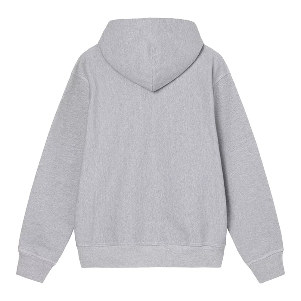 STUSSY CONTRAST STITCH LABEL HOOD GREY