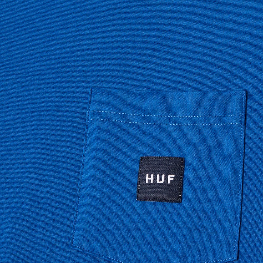 HUF SET BOX LOGO POCKET TEE BLUE