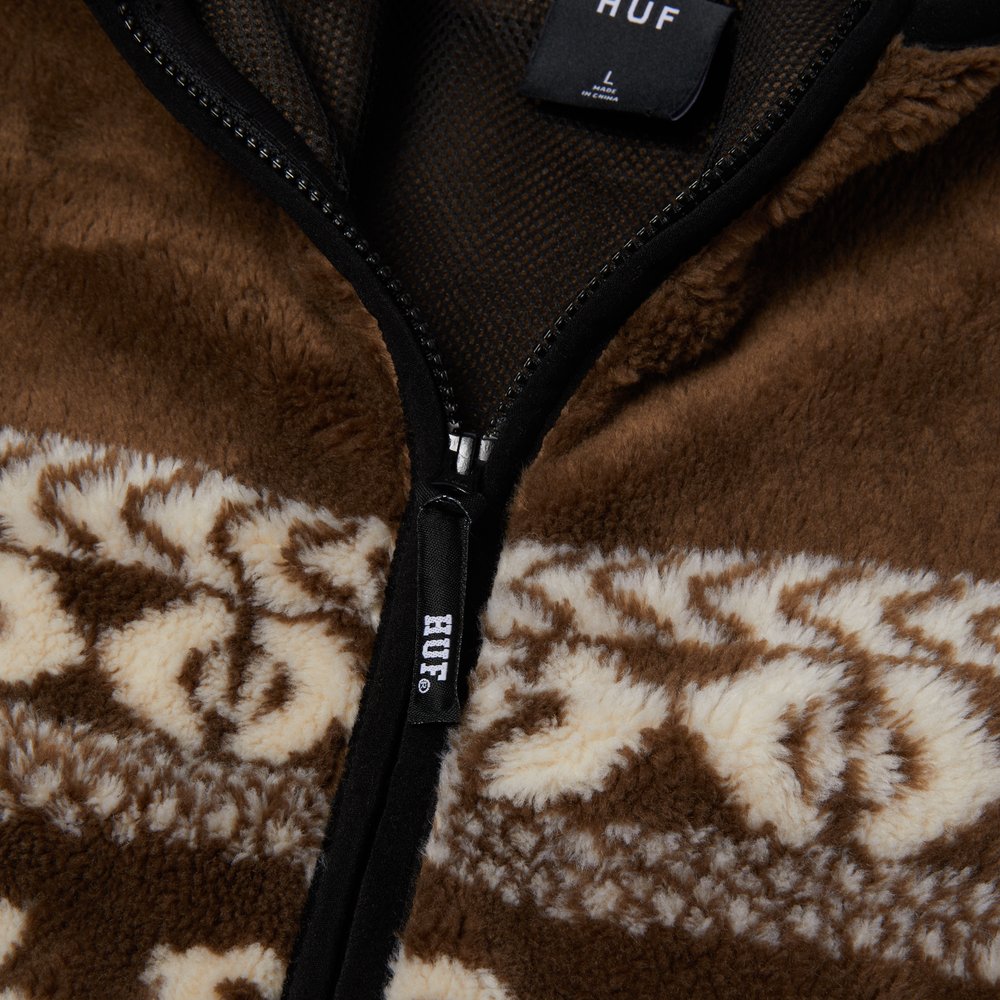 HUF X BRONZE HIGH PILE FLEECE BROWN
