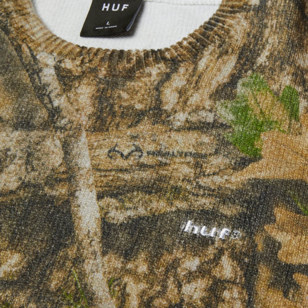 HUF X REALTREE SWEATER GREEN CAMO