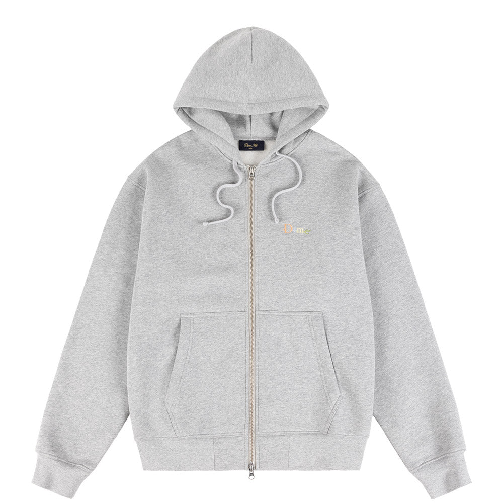 DIME FRIENDS ZIP HOODIE GREY
