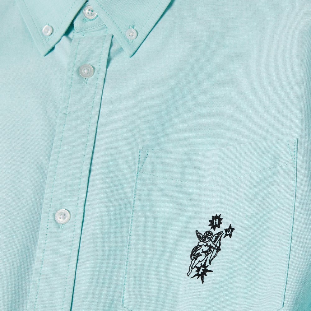 HUF ICARUS OXFORD SHIRT TURQUOISE