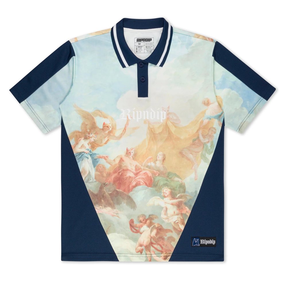 RIPNDIP HEAVENS WAITING SOCCER JERSEY NAVY