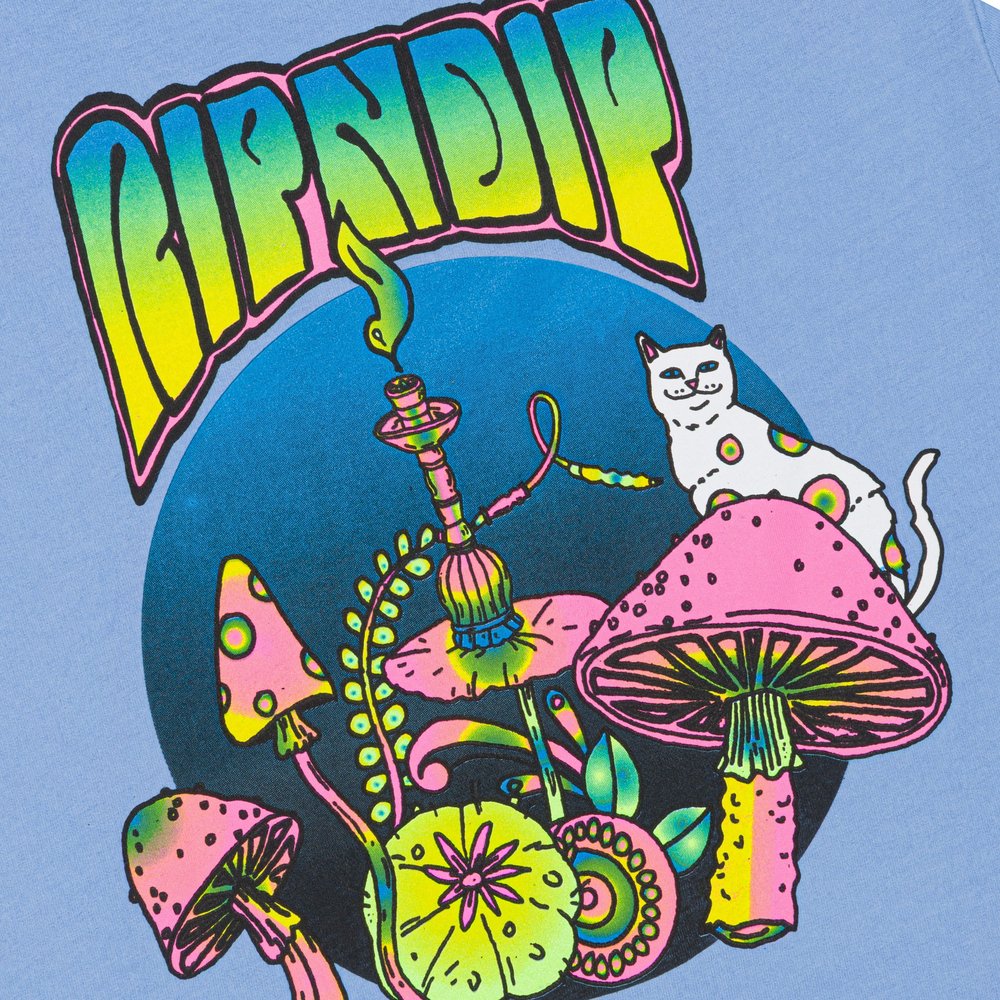 RIPNDIP PSYCHEDELIC CROPPED BABY TEE LIGHT BLUE