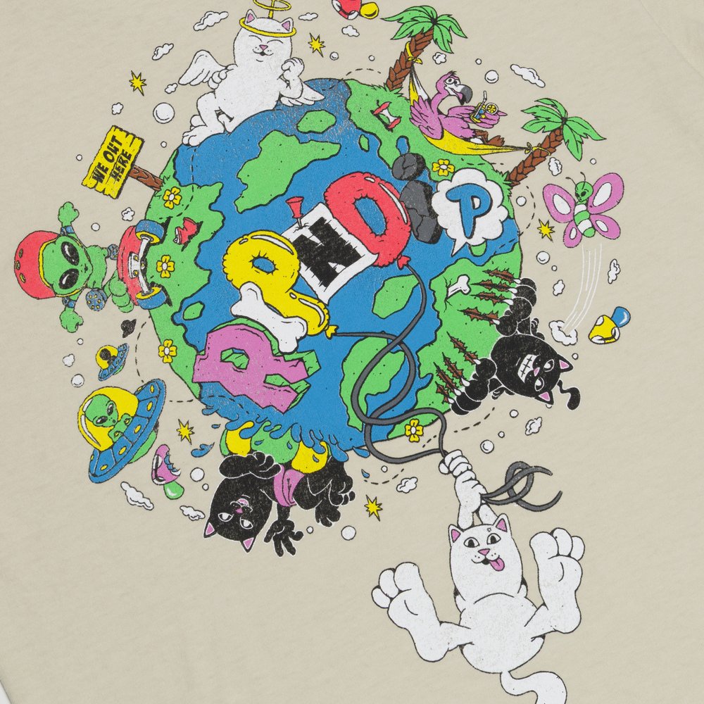 RIPNDIP NERM WORLD TEE KHAKI
