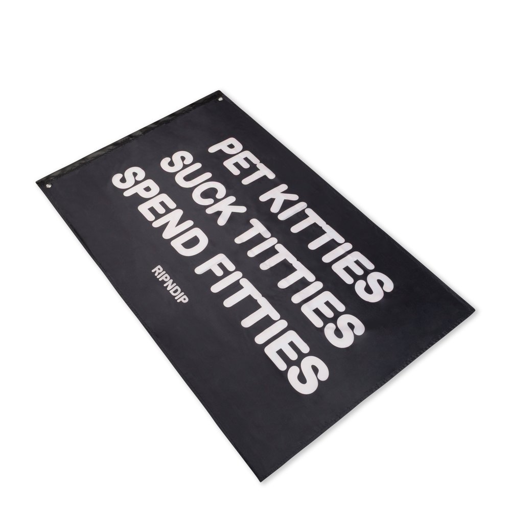 RIPNDIP PET KITTIES FLAG BLACK