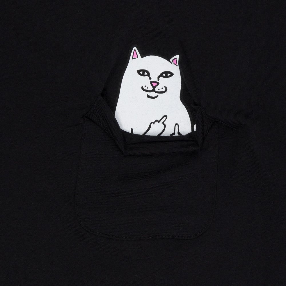 RIPNDIP NERMAL CROPPED BABY POCKET TEE BLACK