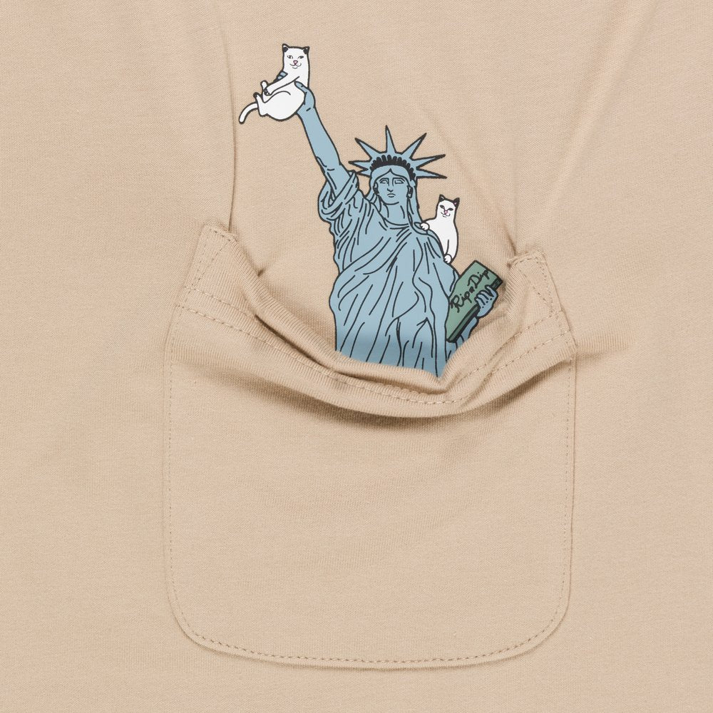 RIPNDIP LIBERTY POCKET TEE KHAKI