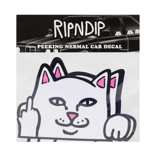 RIPNDIP PEEKING NERMAL CAR STICKER  WHITE