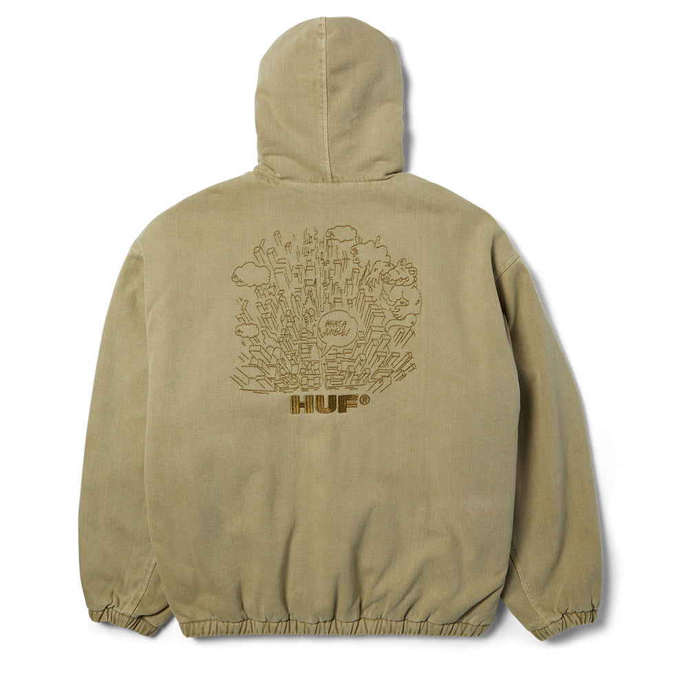 HUF WHAT A JUNGLE WORK JACKET CREAM