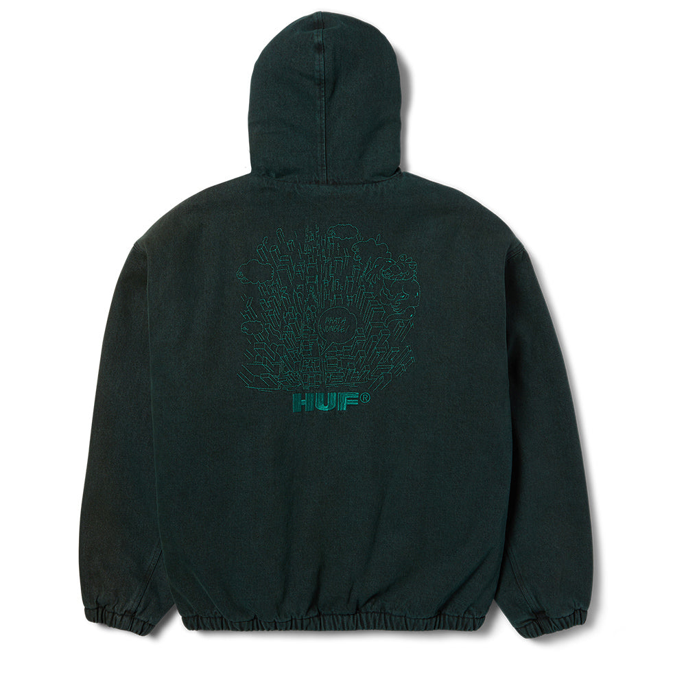 HUF WHAT A JUNGLE WORK JACKET DARK GREEN