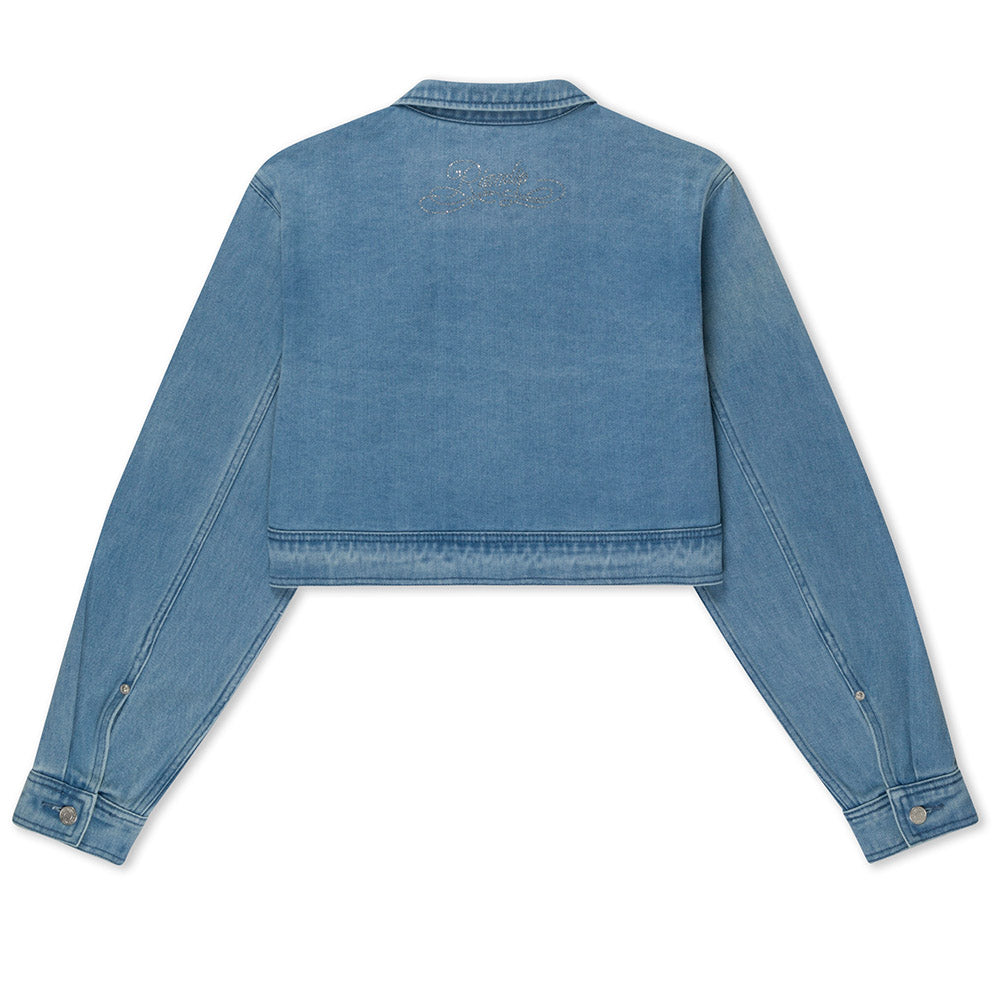 RIPNDIP HYAENA CROPPED DENIM JACKET
