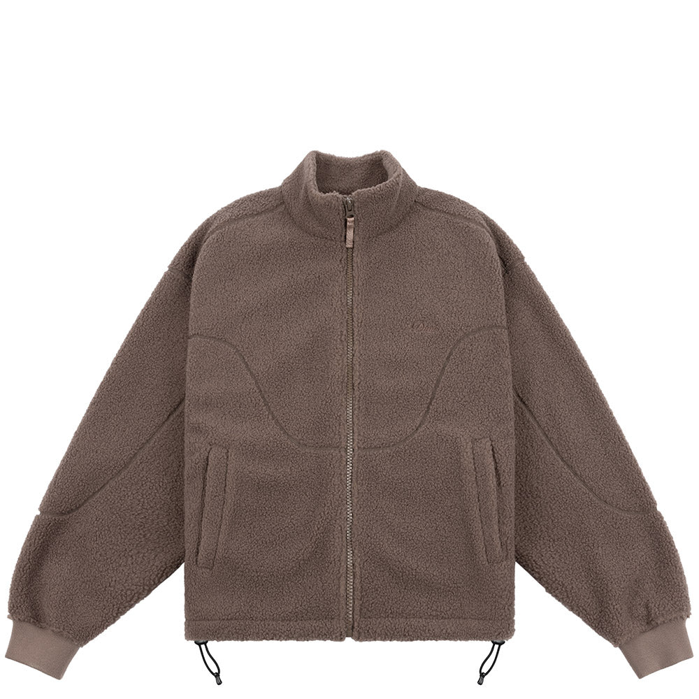 DIME POLAR FLEECE SHERPA ZIP BROWN