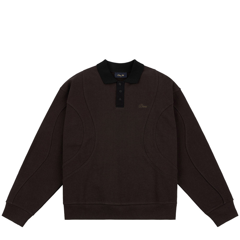 DIME FRENCH TERRY RUGBY BROWN