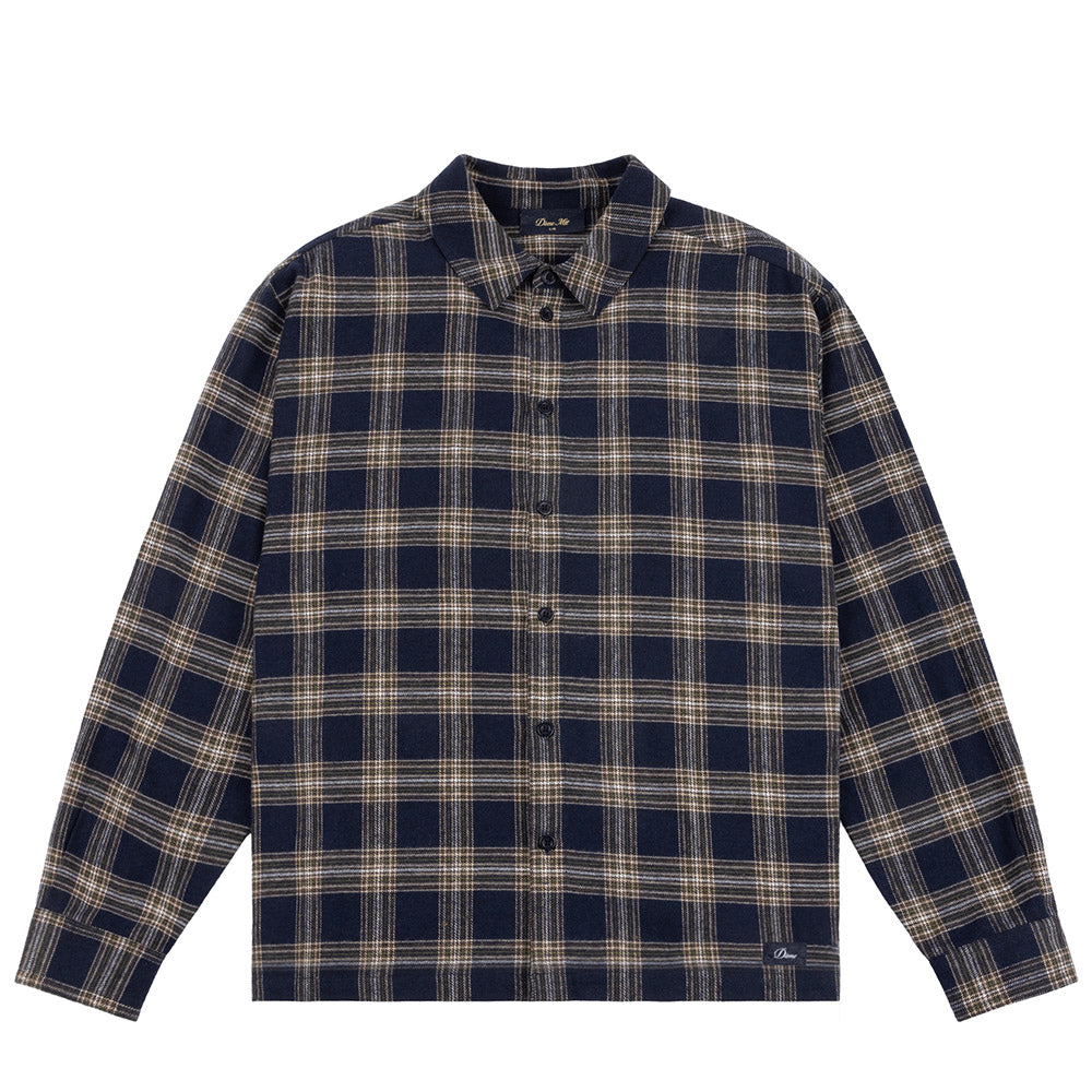 DIME PLAID FLANNEL SHIRT NAVY