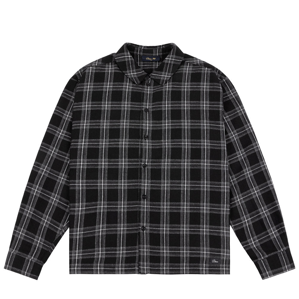DIME PLAID FLANNEL SHIRT BLACK
