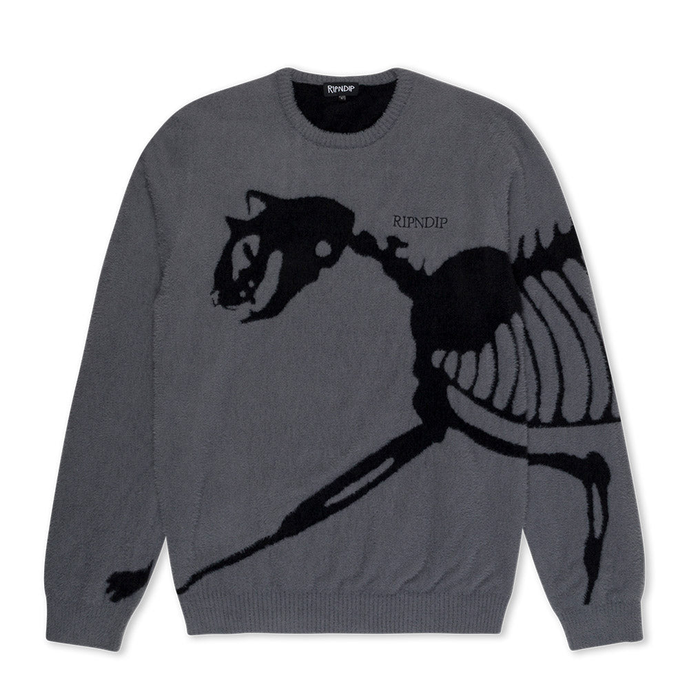 RIPNDIP FOSSIL MOHAIR SWEATER GREY