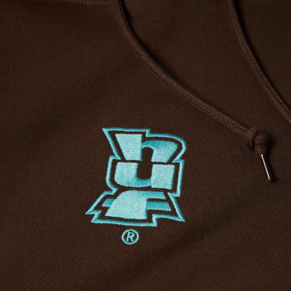 HUF MEGABLAST EMBROIDERED HOODIE BROWN