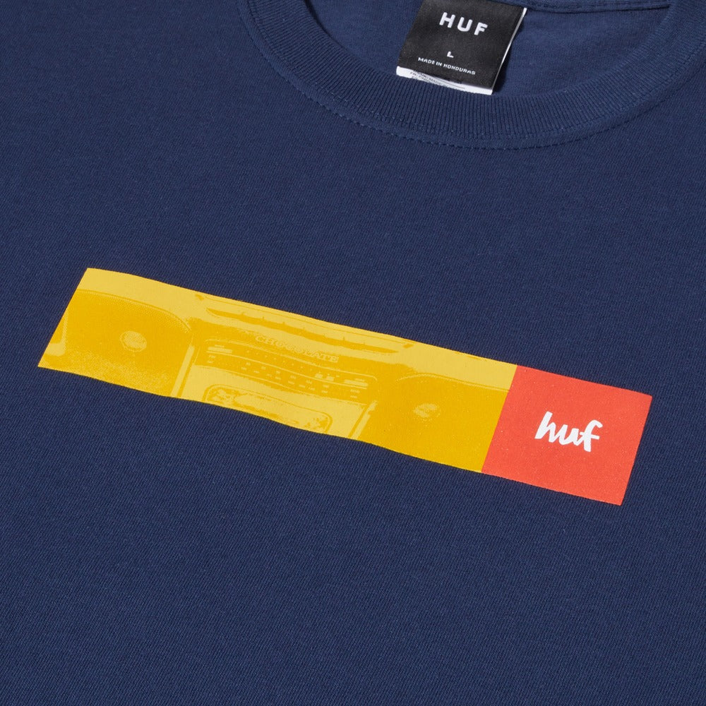HUF X GIRL MILTON TEE NAVY