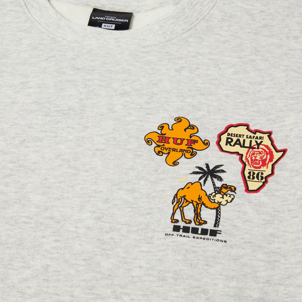 HUF X TOYOTA OVERLAND TOURING CREWNECK GREY