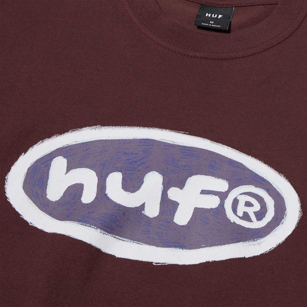 HUF PENCILLED IN TEE BURGUNDY