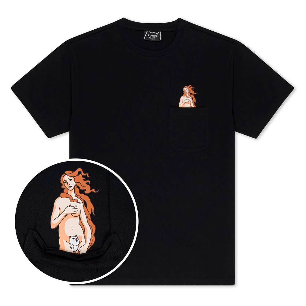 RIPNDIP ARTEMIS POCKET TEE BLACK