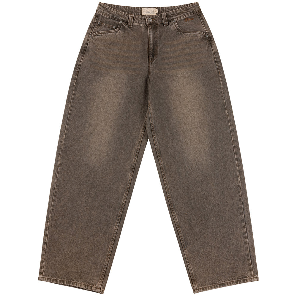 DIME BAGGY DENIM PANTS BROWN