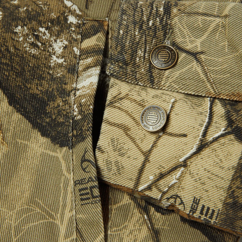 HUF X REALTREE MEGABLAST WORK JACKET GREEN CAMO