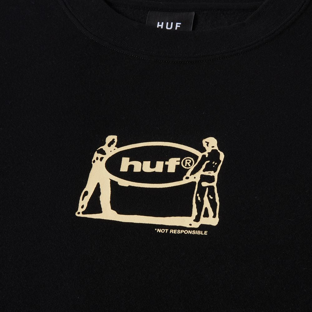 HUF RELOCATION CREWNECK BLACK