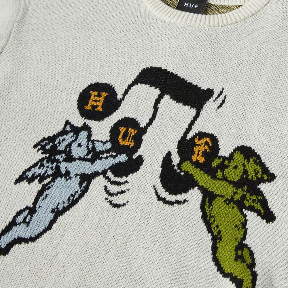 HUF SONG ITARSIA SWEATER CREAM