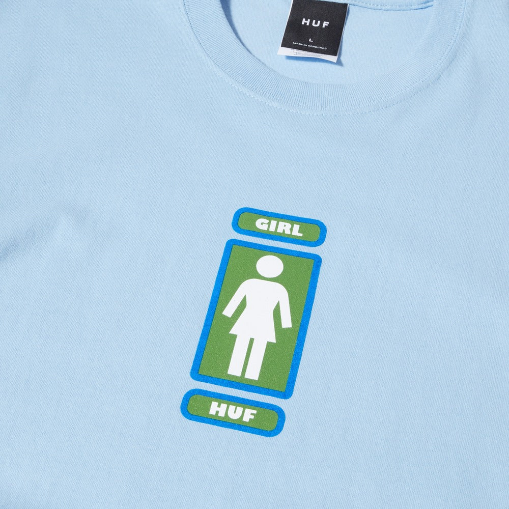 HUF X GIRL SPRINGWOOD TEE LIGHT BLUE