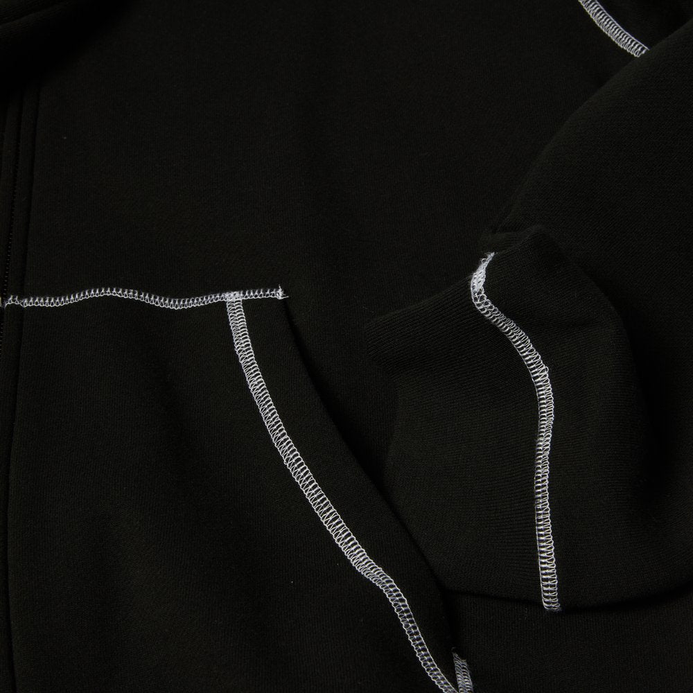 HUF STRETCH FZ HOODIE BLACK