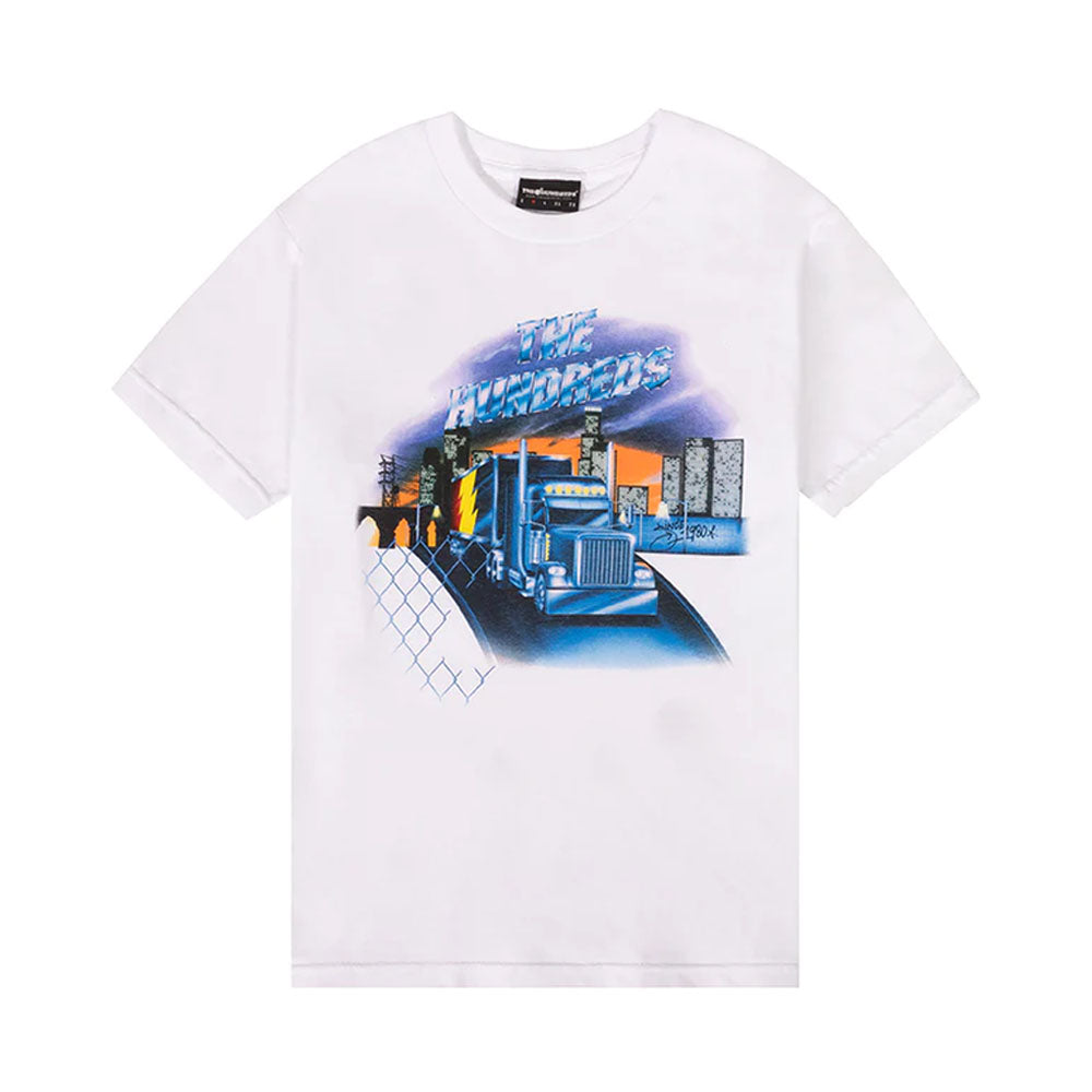 THE HUNDEREDS TRUCKER TEE WHITE
