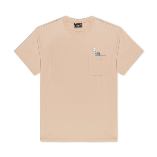 RIPNDIP LIBERTY POCKET TEE KHAKI