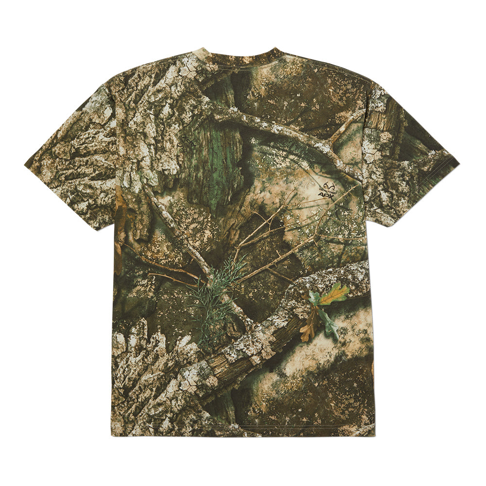 HUF X REALTREE MEGABLAST TEE GREEN CAMO