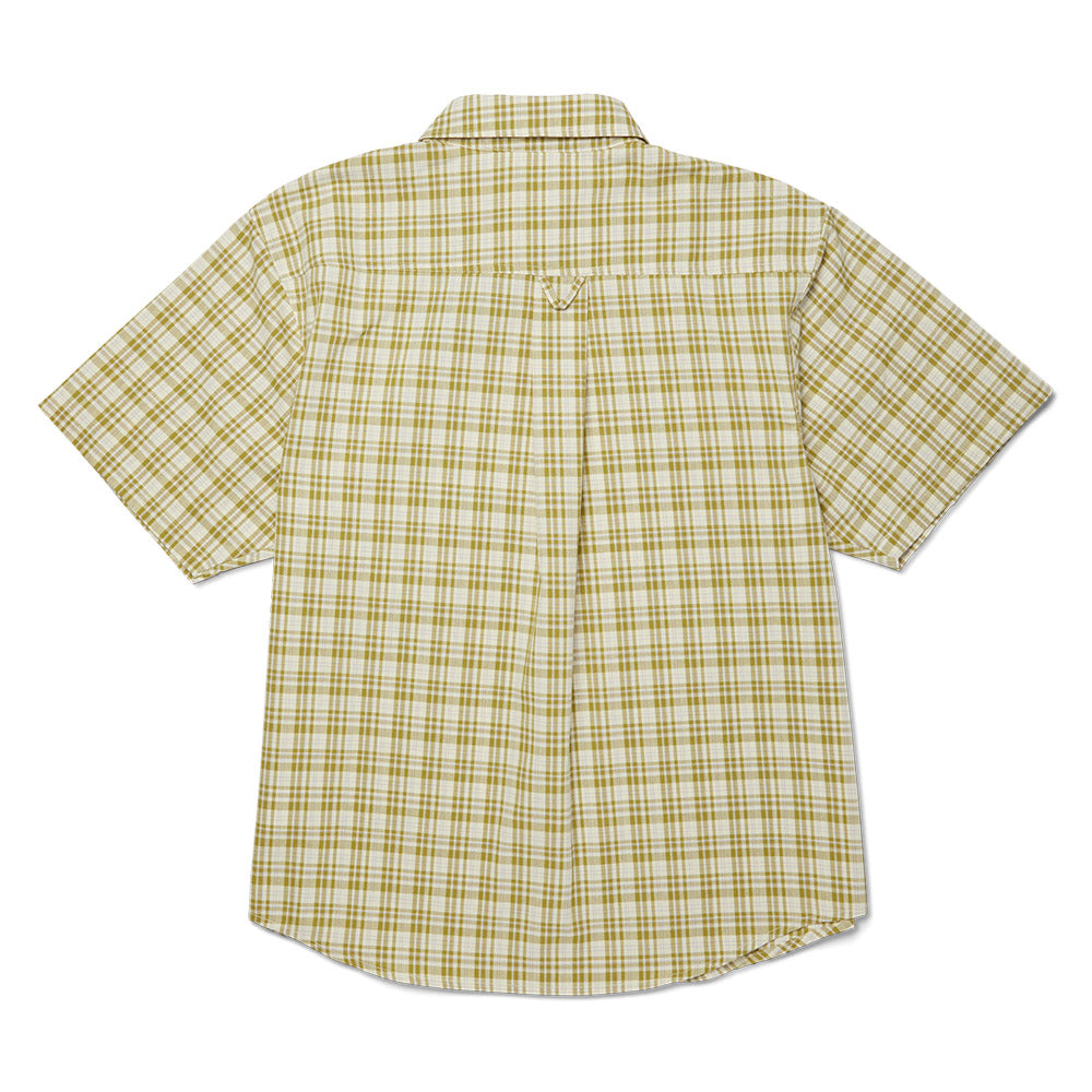 HUF TOTAL ECLIPSE PLAID SHIRT MUSTARD