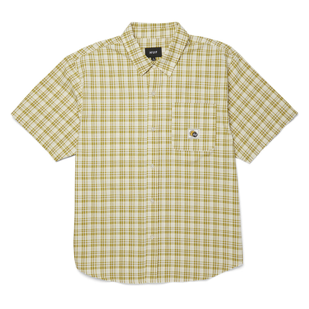 HUF TOTAL ECLIPSE PLAID SHIRT MUSTARD