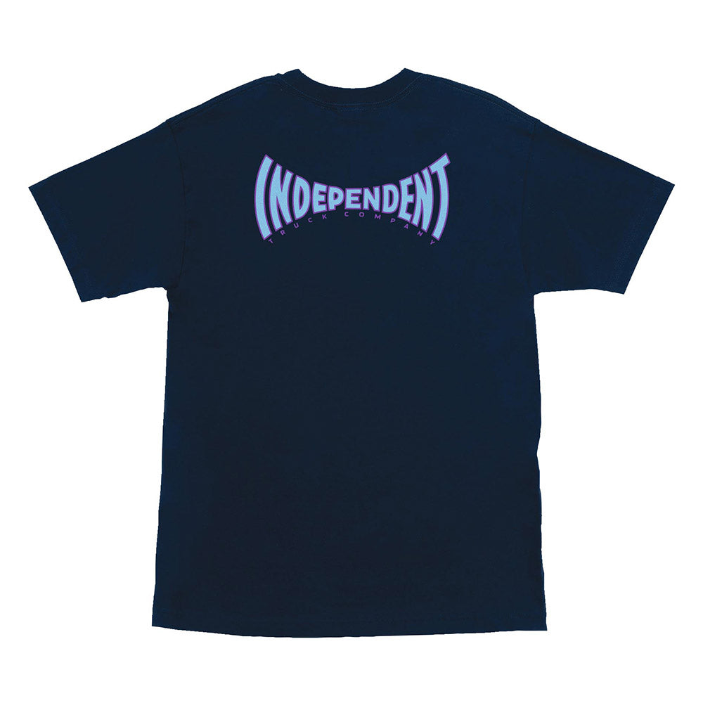 INDEPENDENT SPANNING CHEST HW TEE NAVY