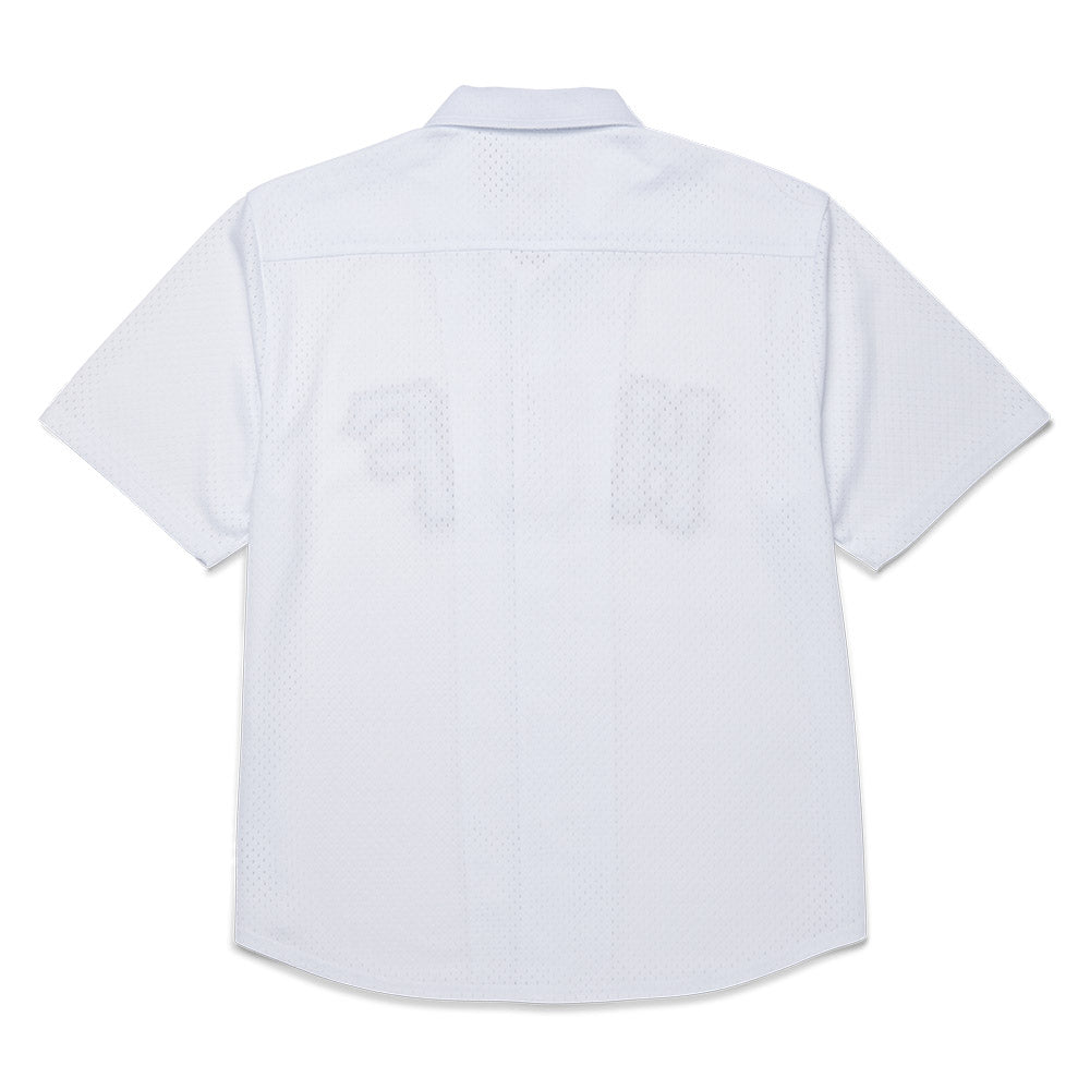 HUF ARCH MESH BUTTON UP WHITE
