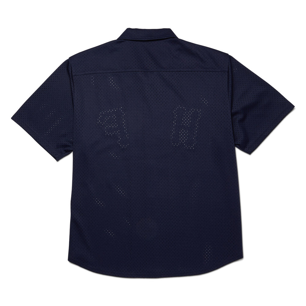 HUF ARCH MESH BUTTON UP NAVY
