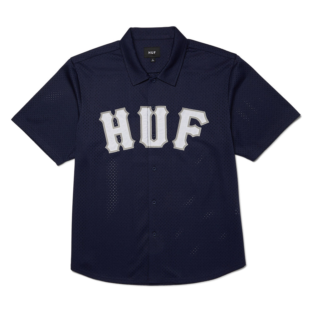 HUF ARCH MESH BUTTON UP NAVY