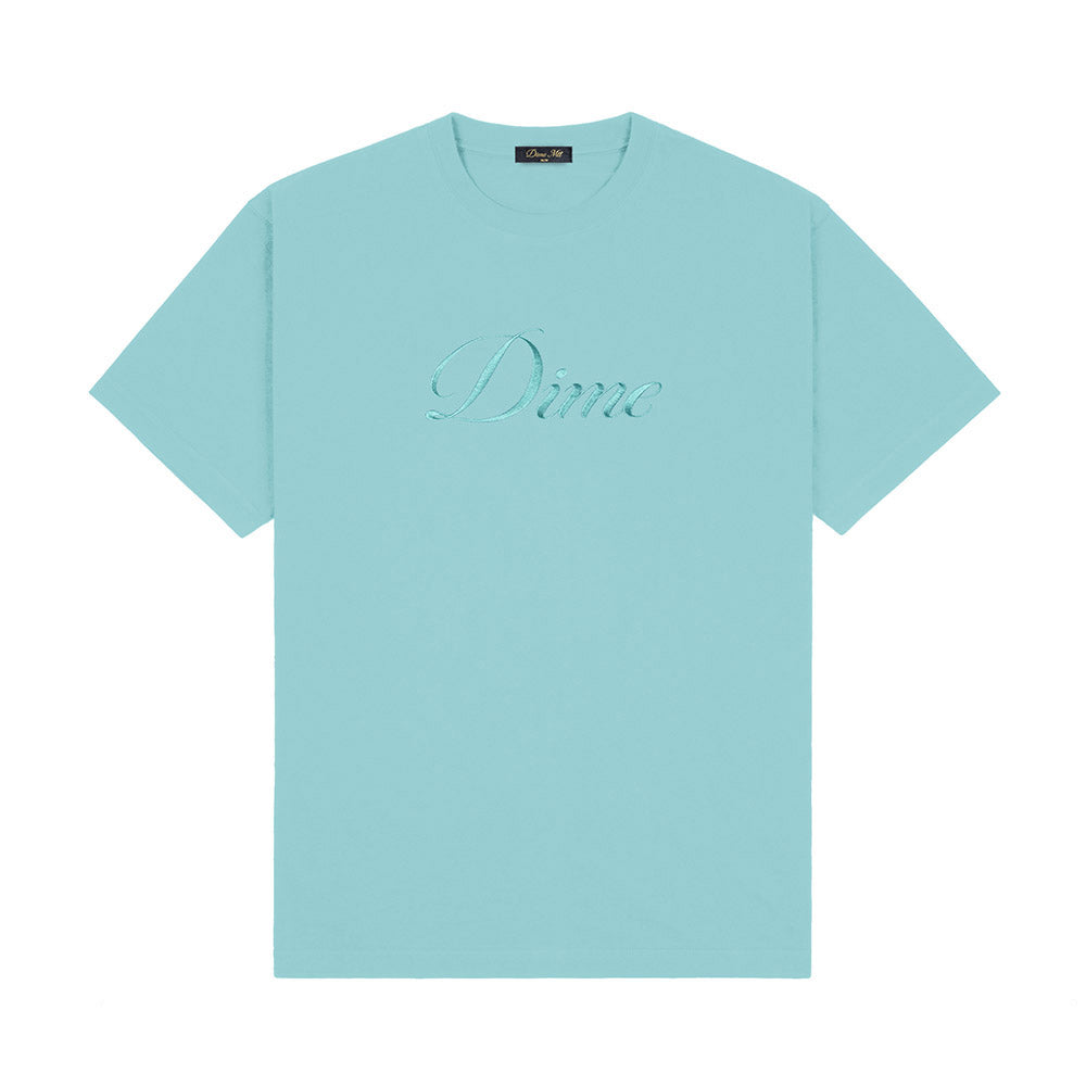 DIME CURSIVE TEE TURQUOISE